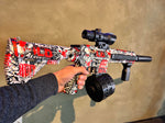 Splatter M416 Gel Blaster - Rød Grafiti