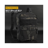 Taktisk Rygsæk WST Flat Pack - Black Multicam