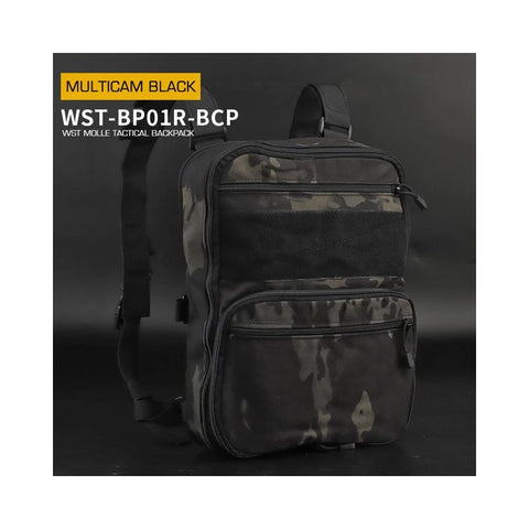 Taktisk Rygsæk WST Flat Pack - Black Multicam