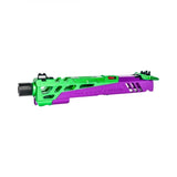 CTM CNC Alu Slæde Flatline Split Slide TM Hi-capa 5.1 - Purple/Green