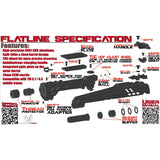 CTM CNC Alu Slæde Flatline Split Slide TM Hi-capa 5.1 - Sort