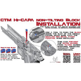 CTM CNC Alu Slæde Flatline Split Slide TM Hi-capa 5.1 - Sort