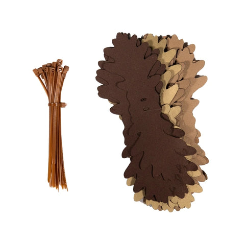 Pakke med 3D SilkLeaf Camouflage Blade, Oak (25 stk) - Brun