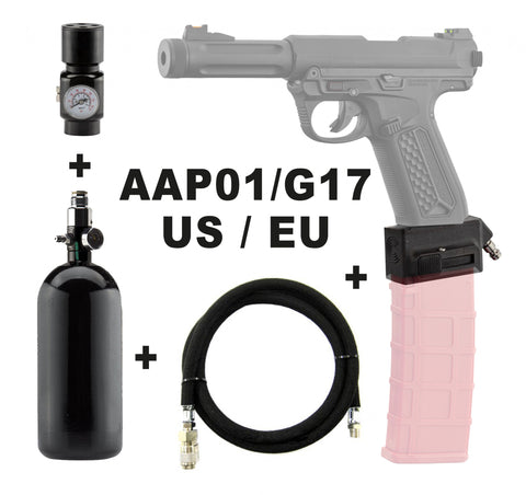 HPA Adapter m/ Tank og Regulator - US Studs